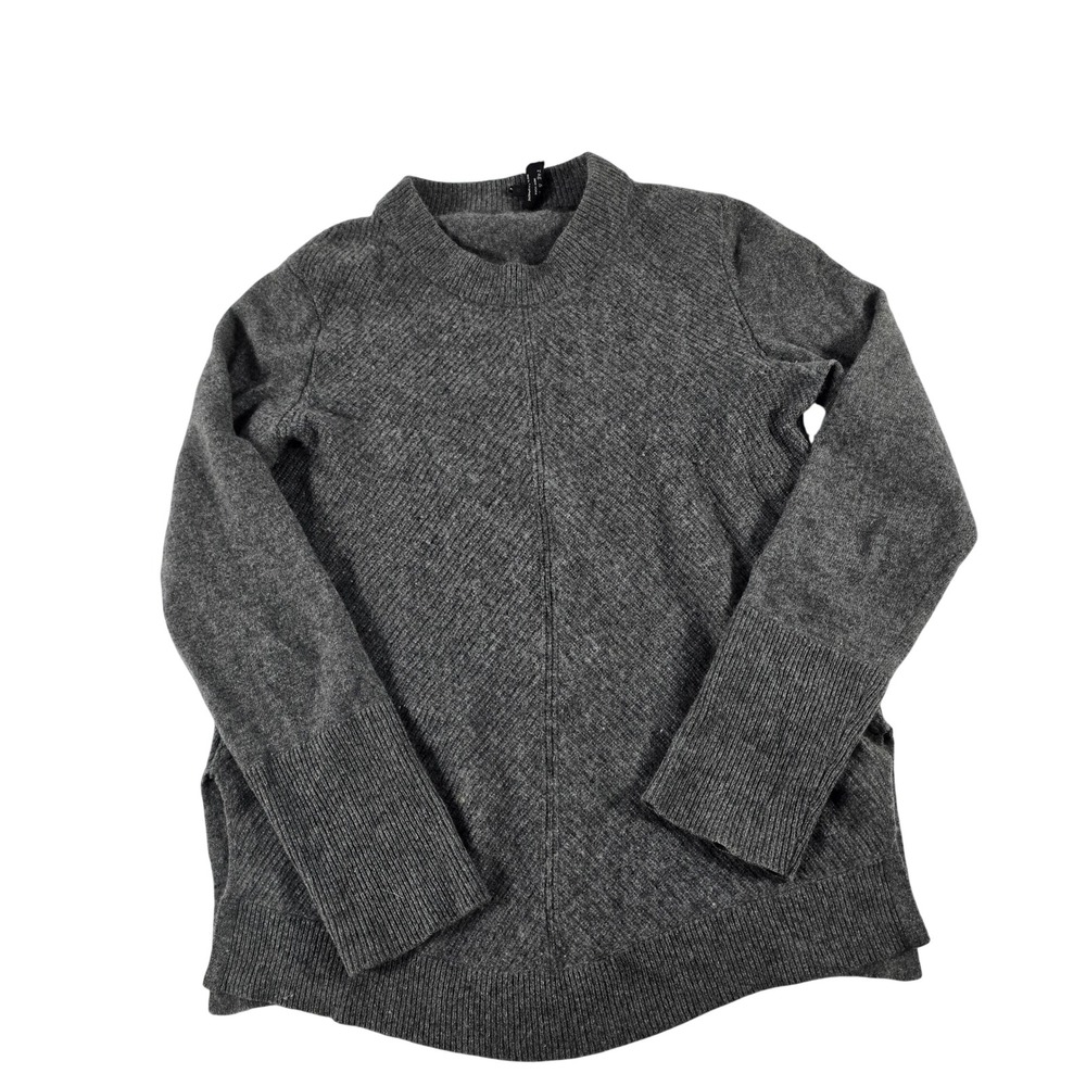 Rag & Bone 100% Cashmere Grey Ribbed Crewneck Sweater Size M 14713